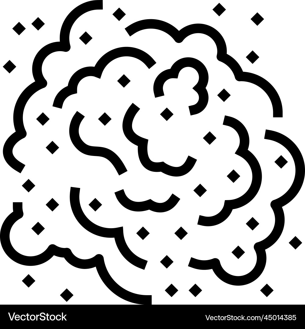 Dust particle line icon Vector Image