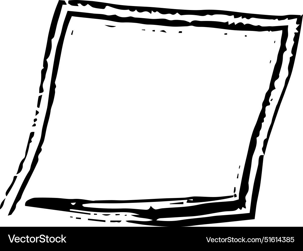 Frame parallelogram texture element outline Frame parallelogram texture element outline vector image