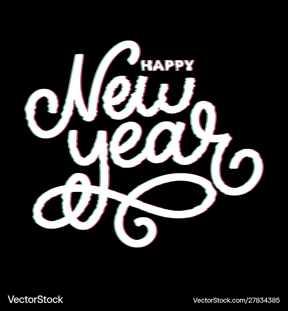 Happy new 2020 year holiday with lettering Happy new 2020 year holiday with lettering vector image