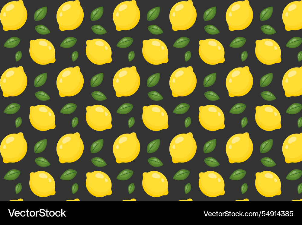 Lemons pattern in flat style Lemons pattern in flat style vector image