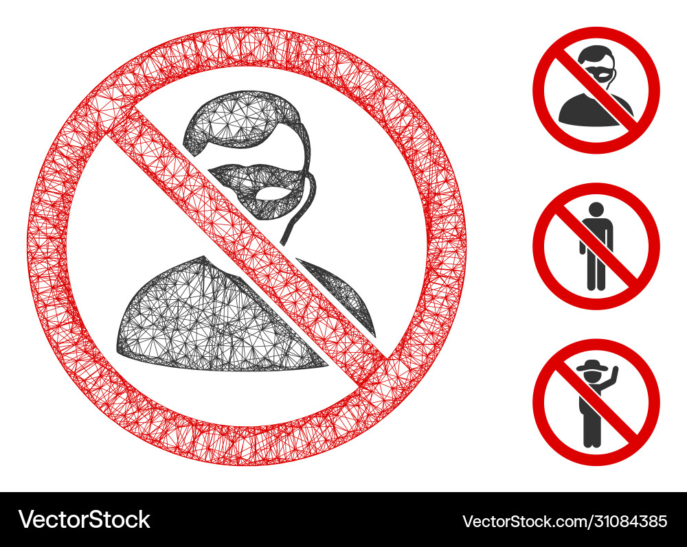 No anonymous polygonal web mesh No anonymous polygonal web mesh vector image