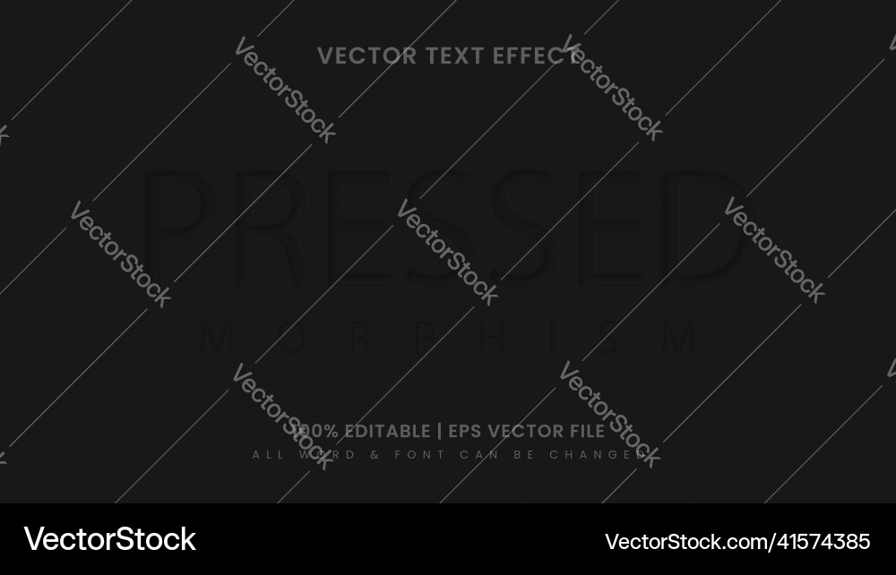 Pressed dark neo morphism 3d text style effect Pressed dark neo morphism 3d text style effect Vector Image