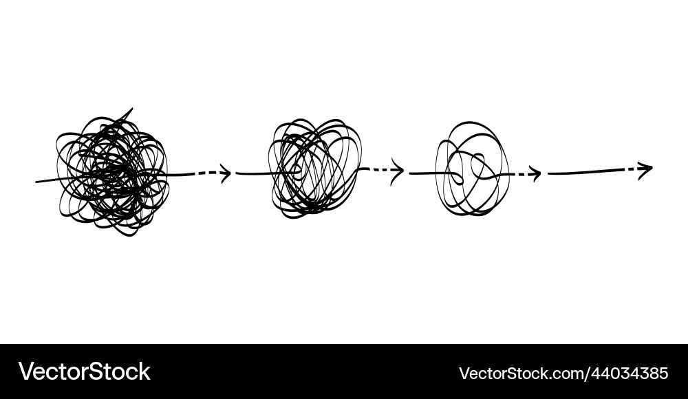 Scribble line doodles the concept of transition Scribble line doodles the concept of transition vector image