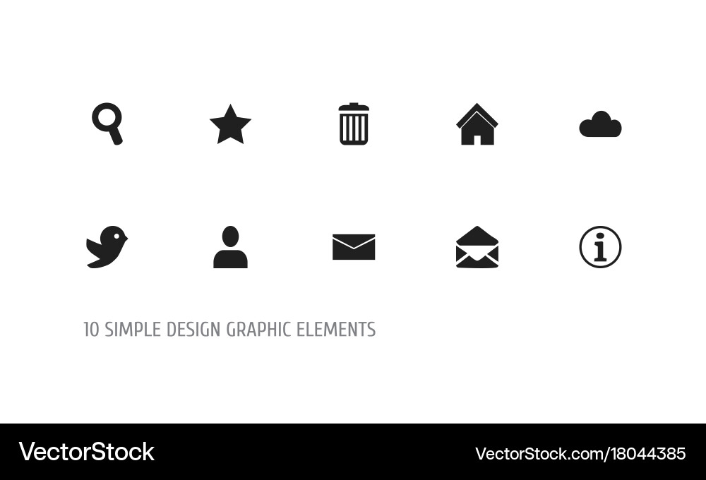 Set of 10 editable internet icons includes vector image