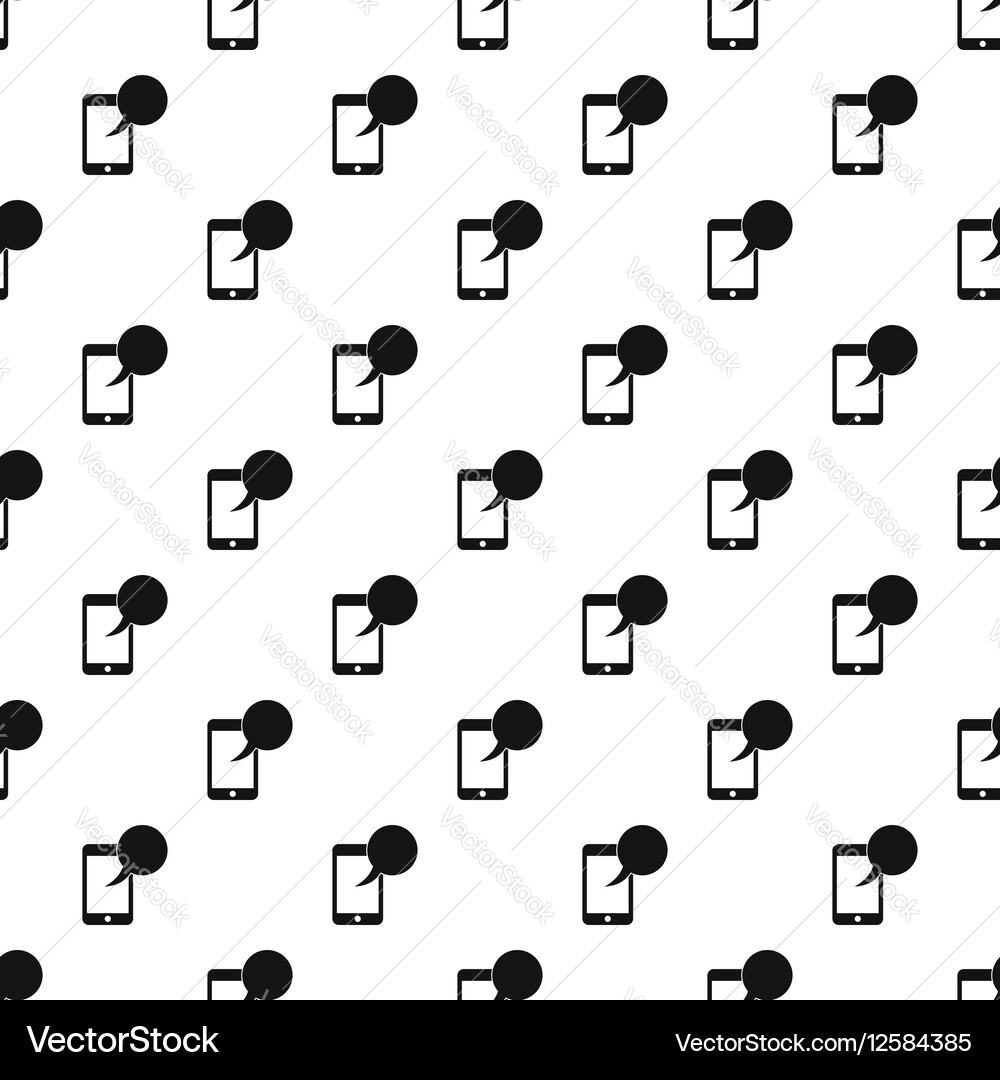 Smartphone with speech bubble pattern simple style Smartphone with speech bubble pattern simple style vector image