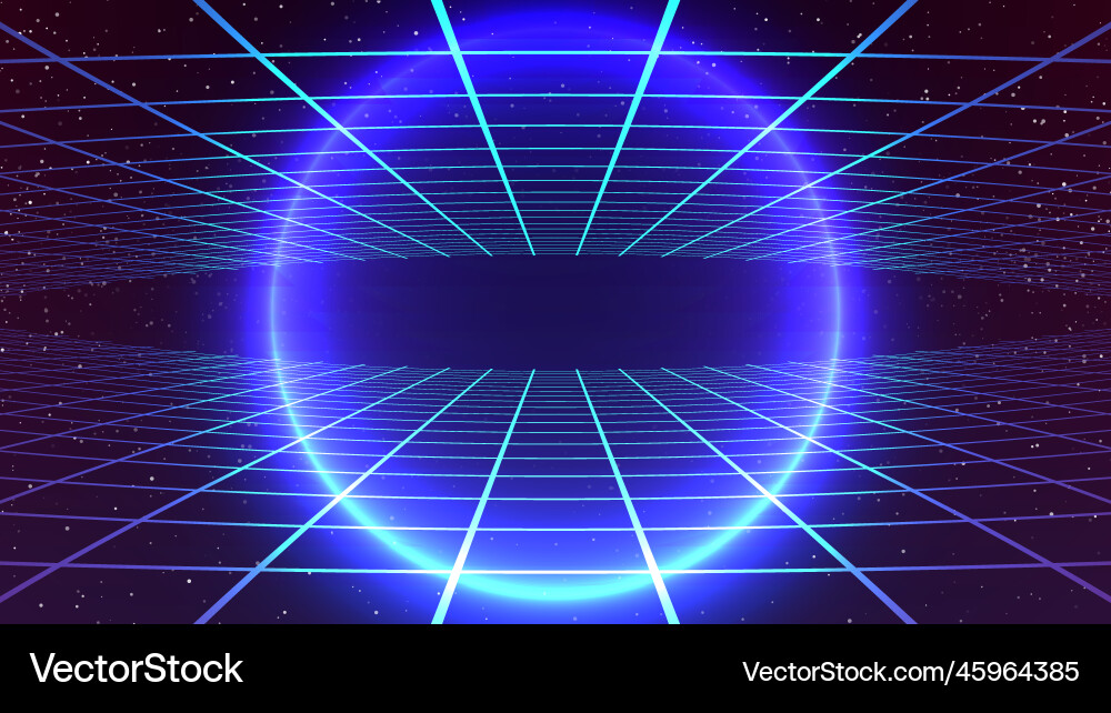 Synthwave background two curved horizontal Synthwave background two curved horizontal vector image