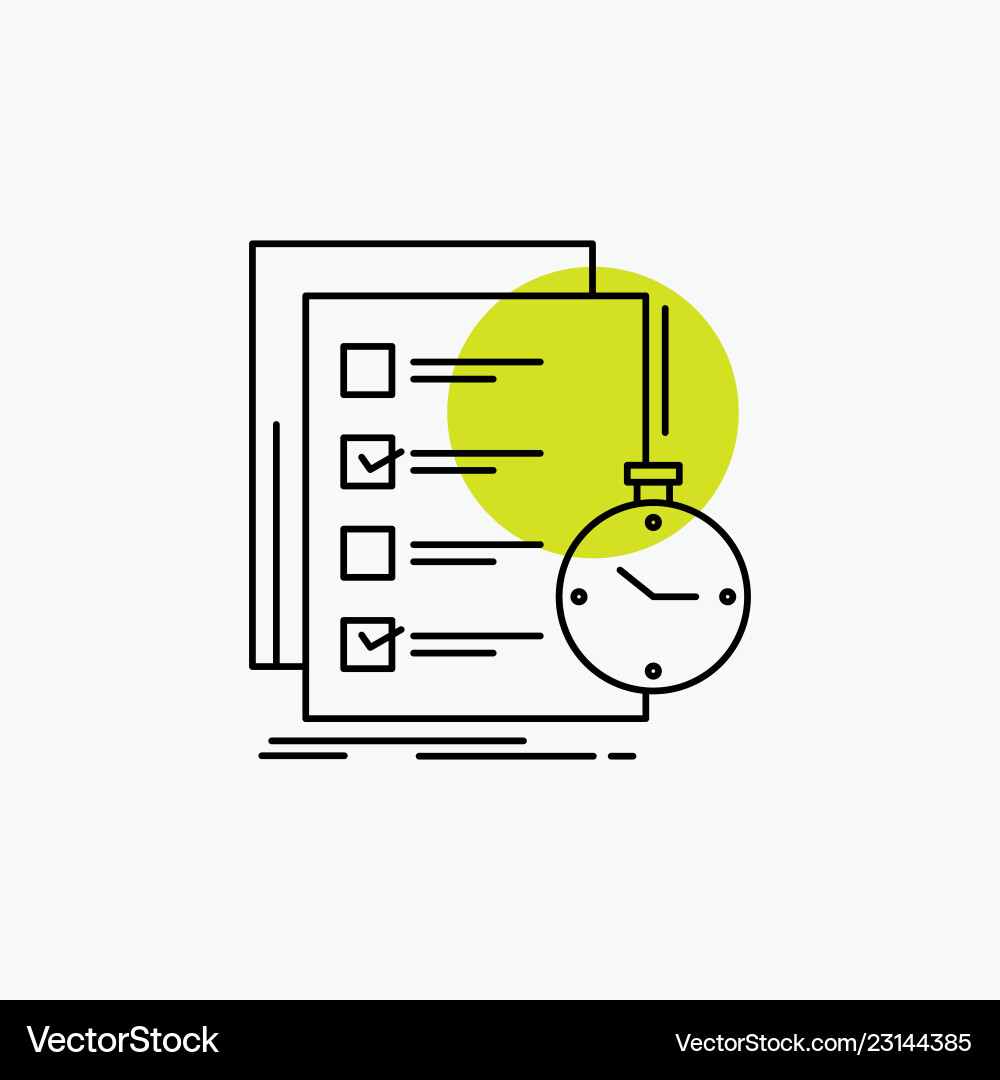 Todo task list check time line icon Todo task list check time line icon vector image