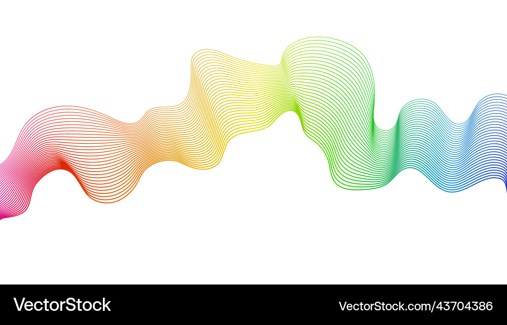Abstract backdrop with wave gradient lines Vector Image