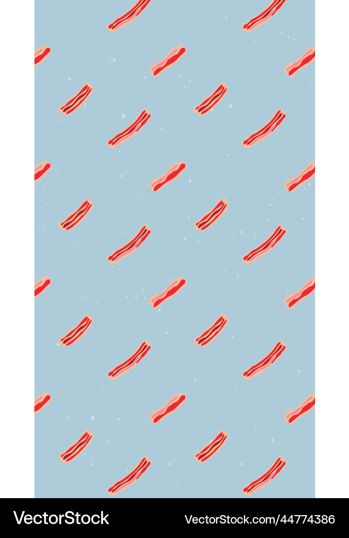 Bacon seamless pattern background vector image