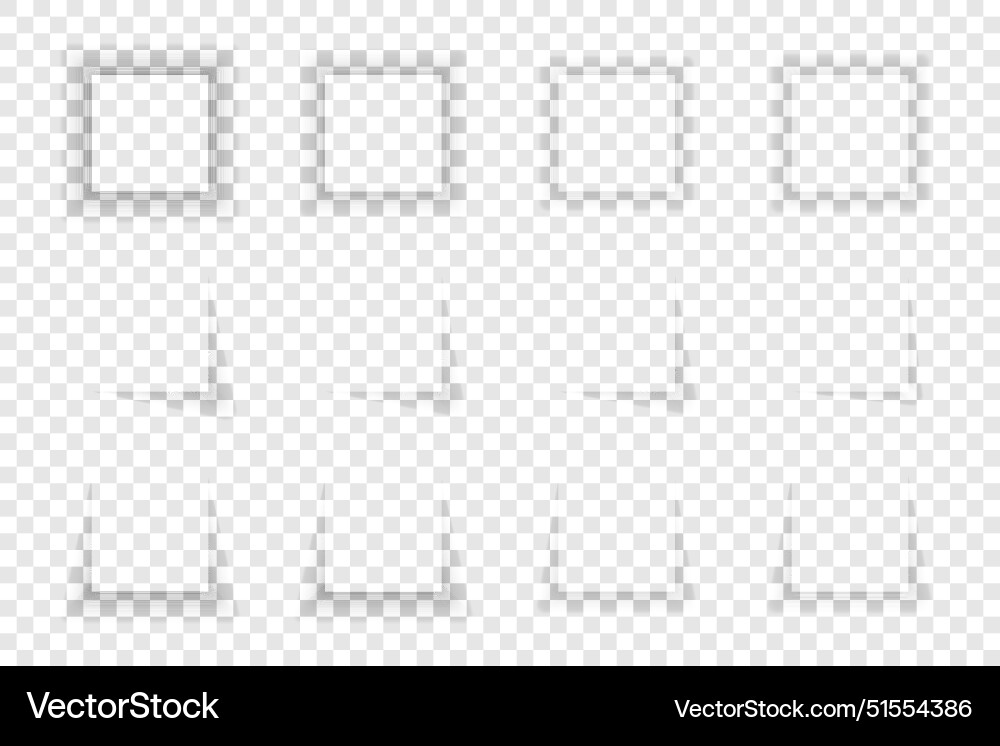 Box and paper shadow with soft edges isolated Box and paper shadow with soft edges isolated vector image