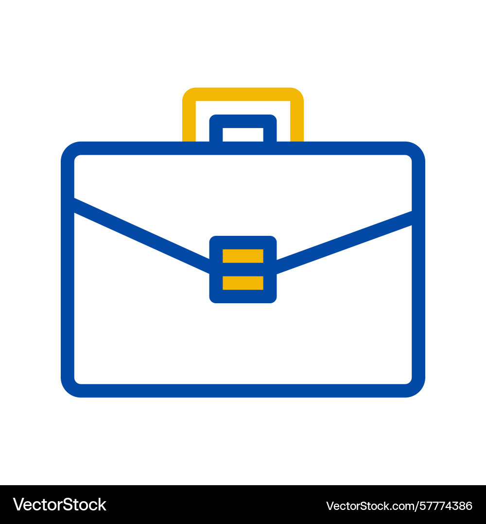 Briefcase line color icon suitable for use Vector Image