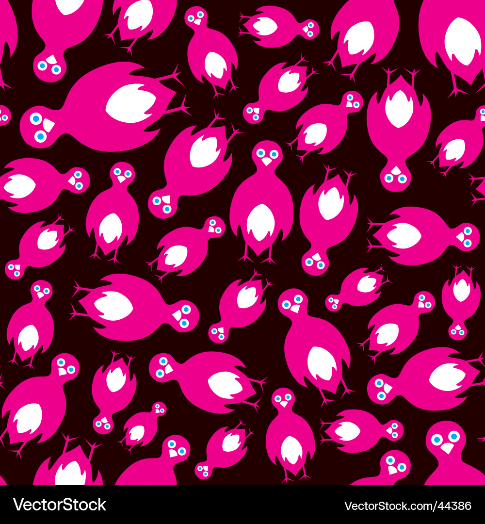 Colorful Bird Repeat Pattern vector image