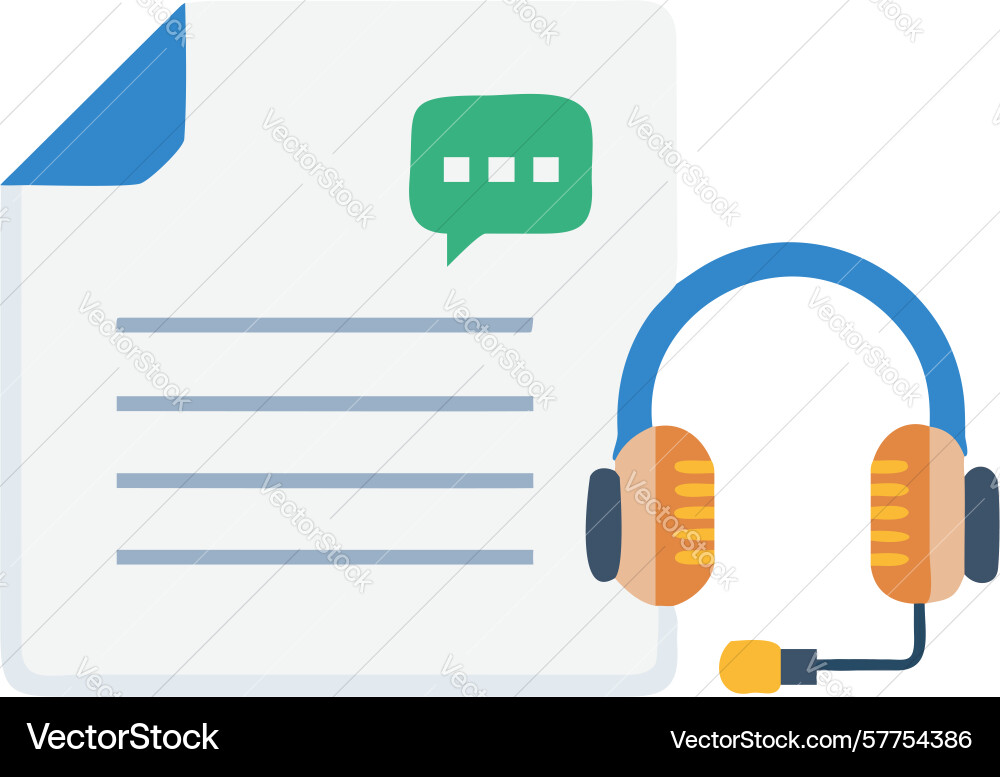 Communication document call scripts chat logs vector image