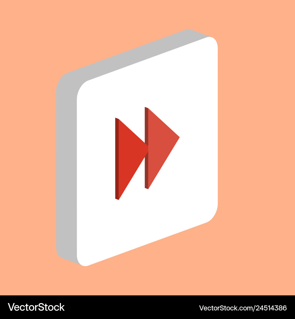 Fast forward computer symbol Fast forward computer symbol vector image