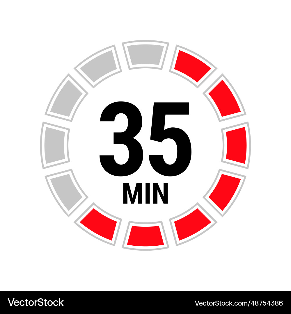 Isolated with timer vector image