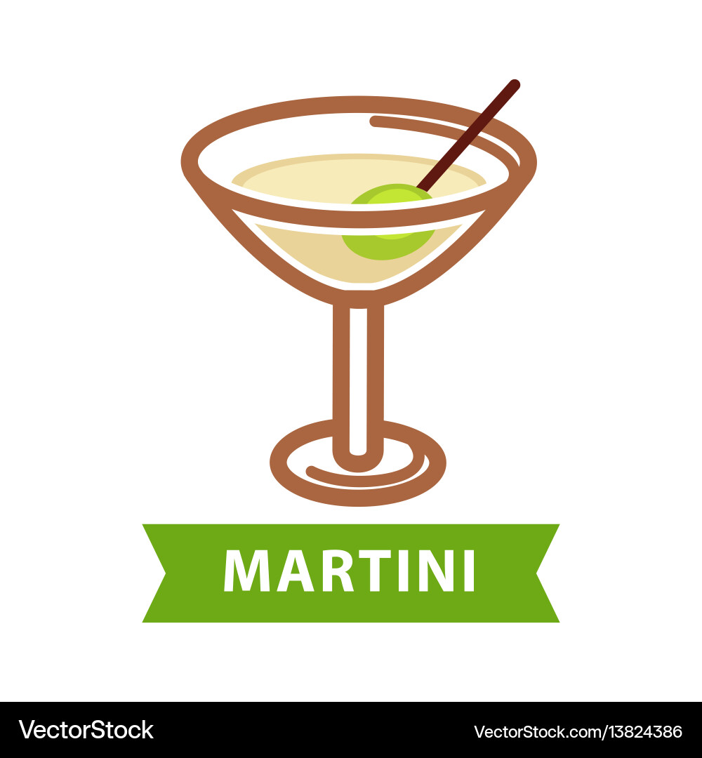 Martini Getränk isoliert auf weißer Ebene Martini Getränk isoliert auf weißer Ebene vektorbild