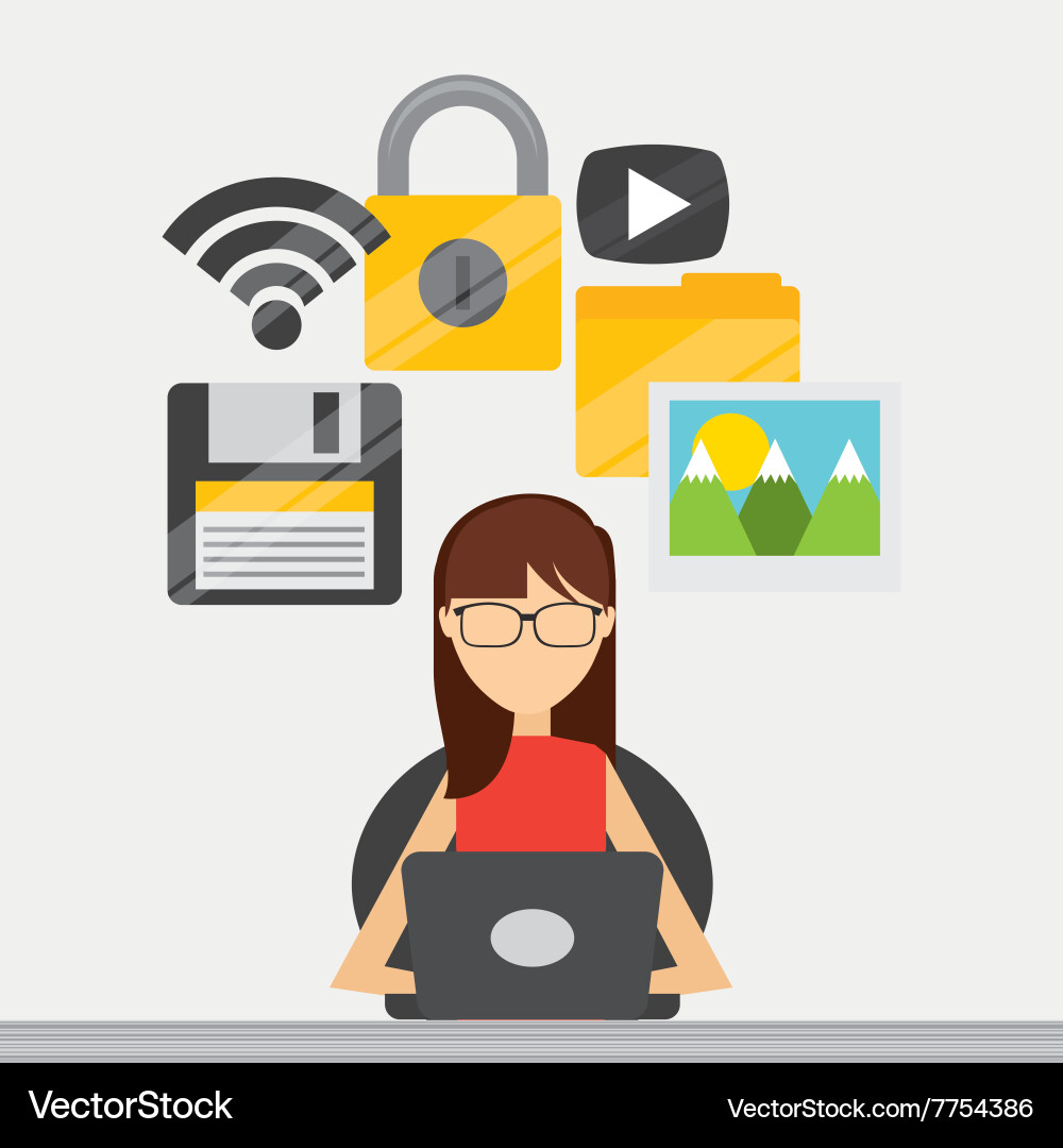Web hosting design vector image