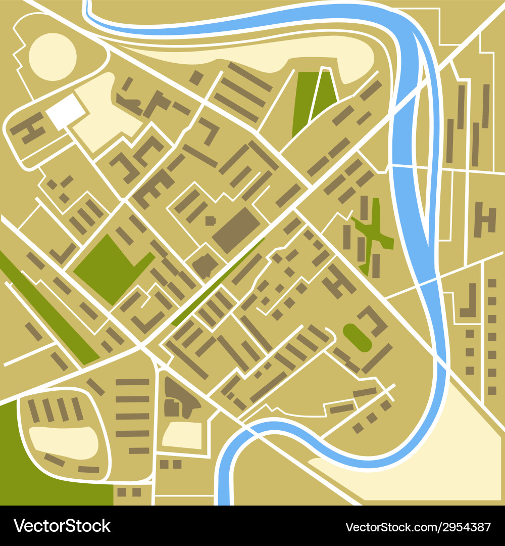 Abstract City Map Royalty Free Vector Image - VectorStock