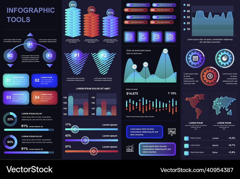Bundle infographic ui ux kit elements Bundle infographic ui ux kit elements vector image