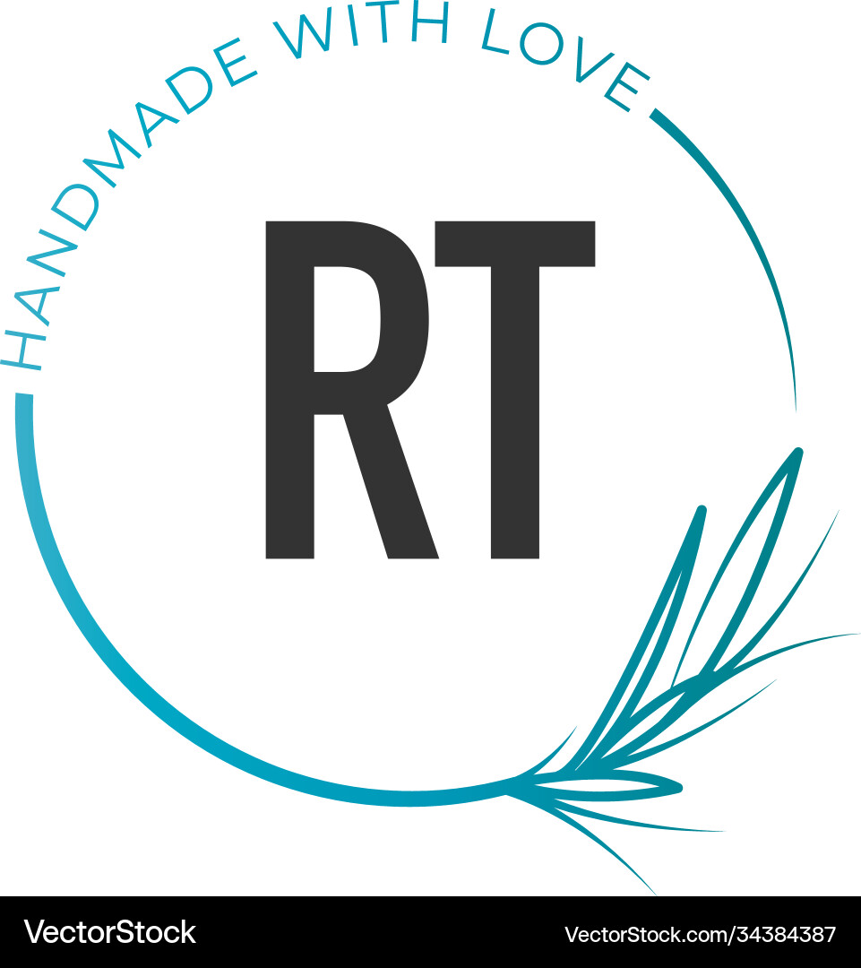Elegantes RT Monogramm Logo vektorbild