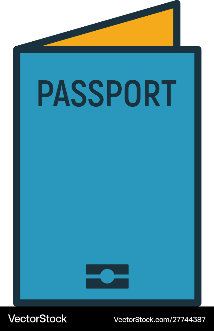 International passport icon simple element from vector image