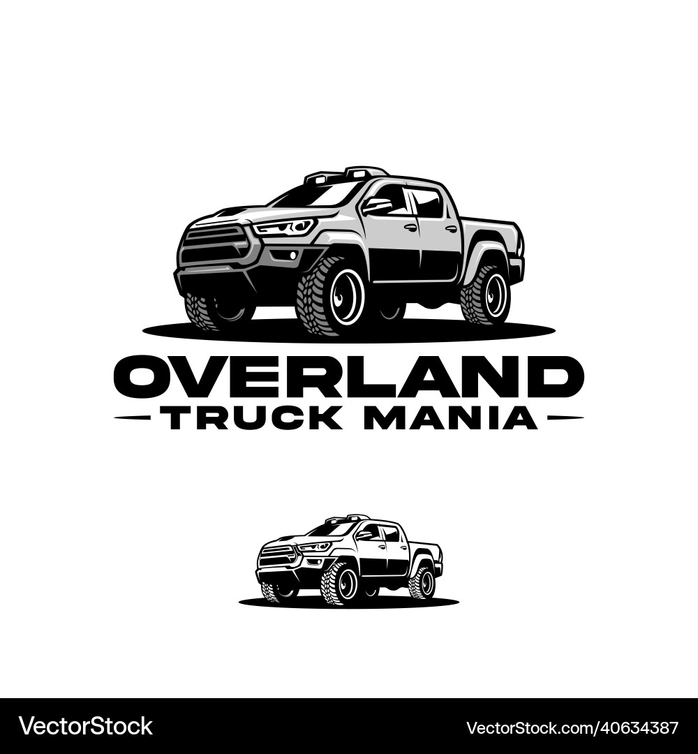 Off Road Pickup Truck Logo Vector Image