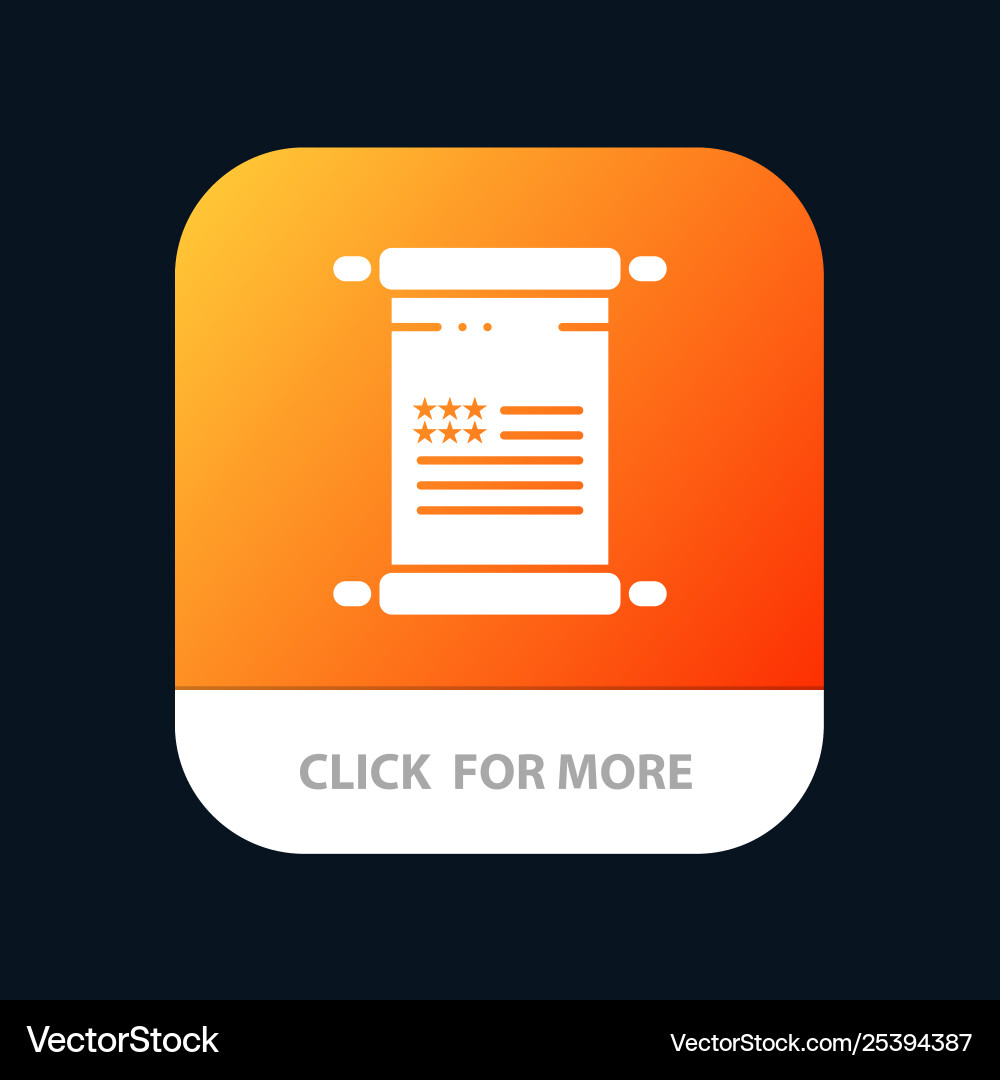 Scroll text american mobile app button Vector Image
