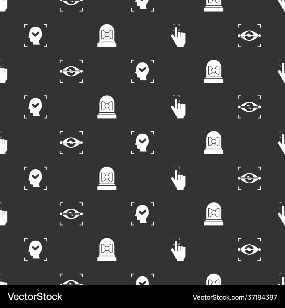 Set fingerprint eye scan face recognition Set fingerprint eye scan face recognition vector image
