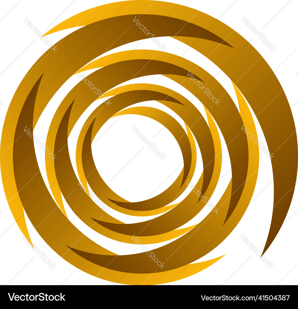 Spiral swirl twirl rotating segmented circle Vector Image
