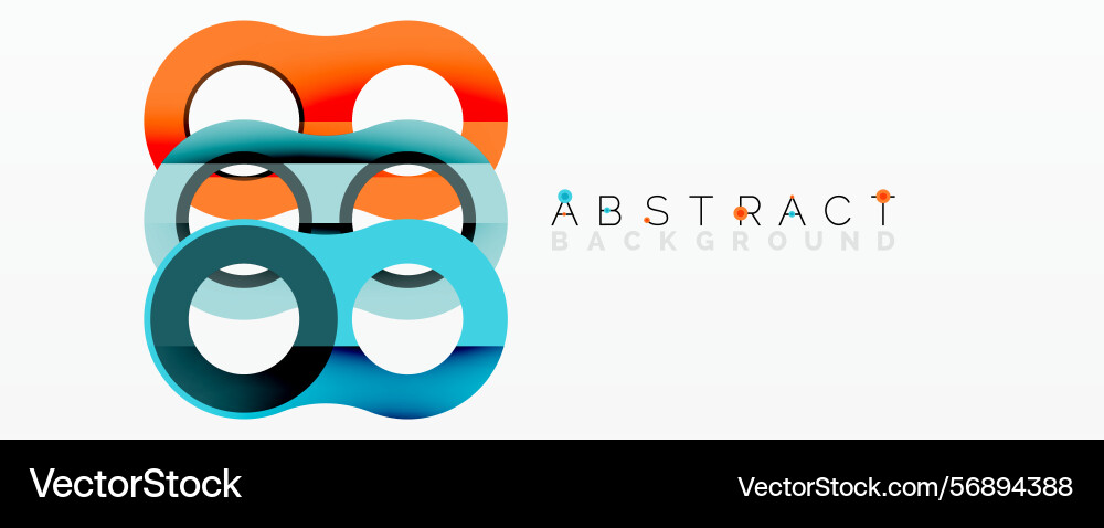 Abstract design features overlapping circles Vector Image