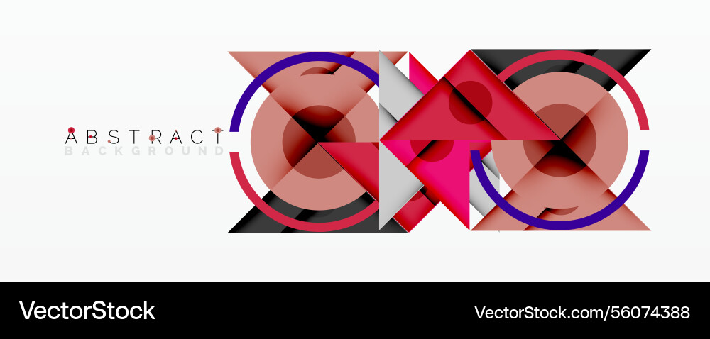Abstract geometric composition with intersecting Abstract geometric composition with intersecting vector image