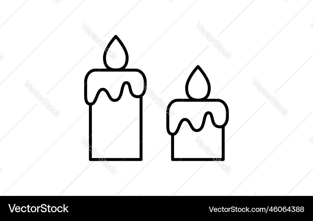 Black and white funeral icon candle Black and white funeral icon candle vector image