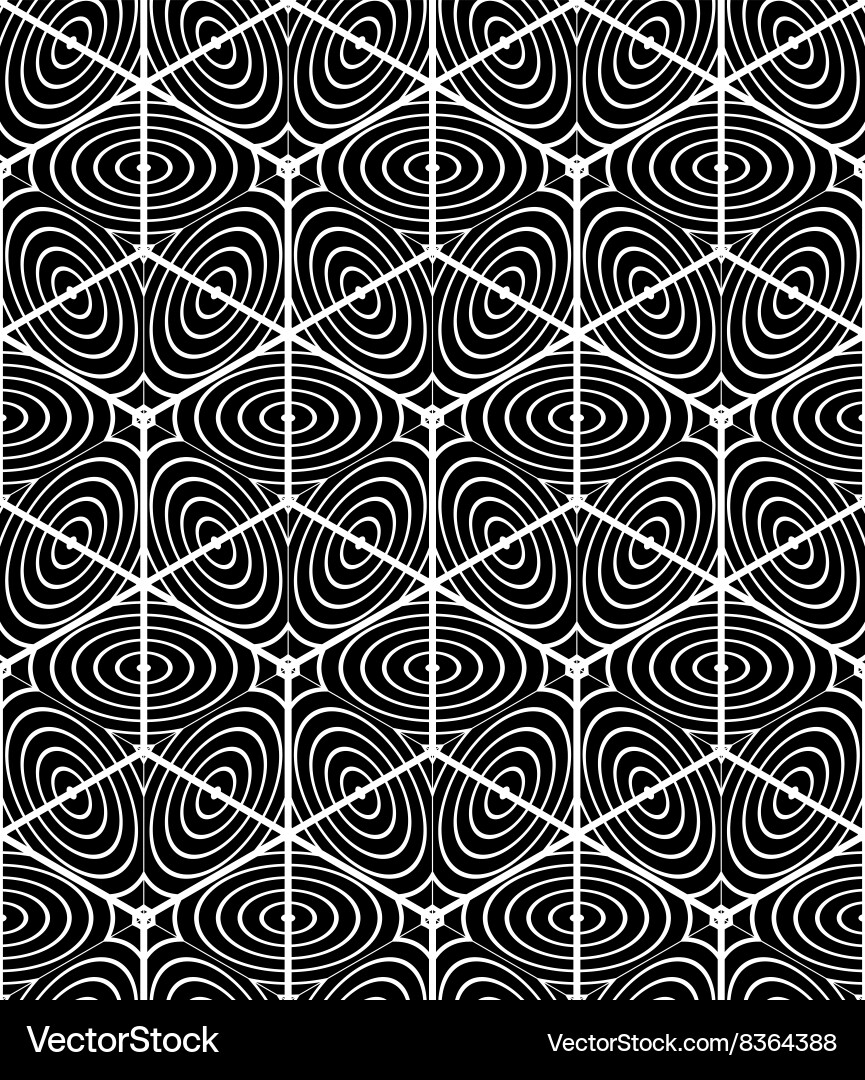 Continuous monochrome pattern decorative abstract Vector Image