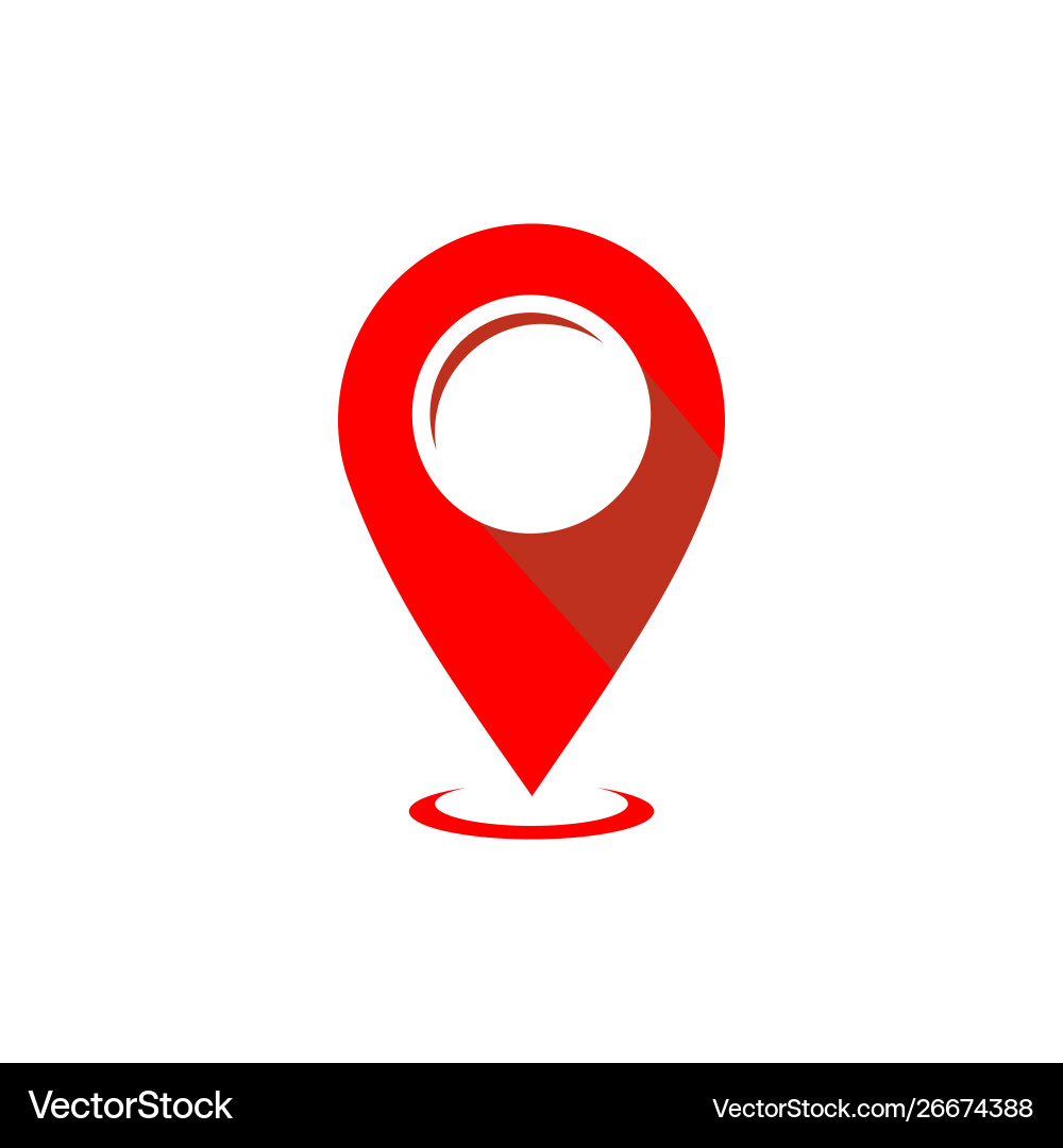Gps icon logo design map pointer pin vector image