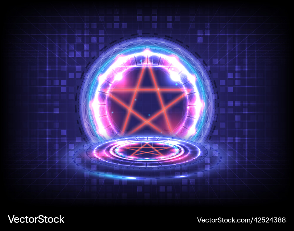Gui and ui virtual reality portal hologram Gui and ui virtual reality portal hologram vector image