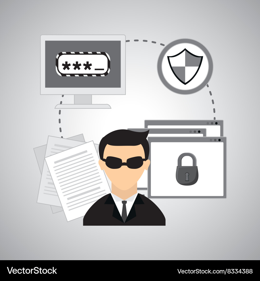 Hacker icon design vector image
