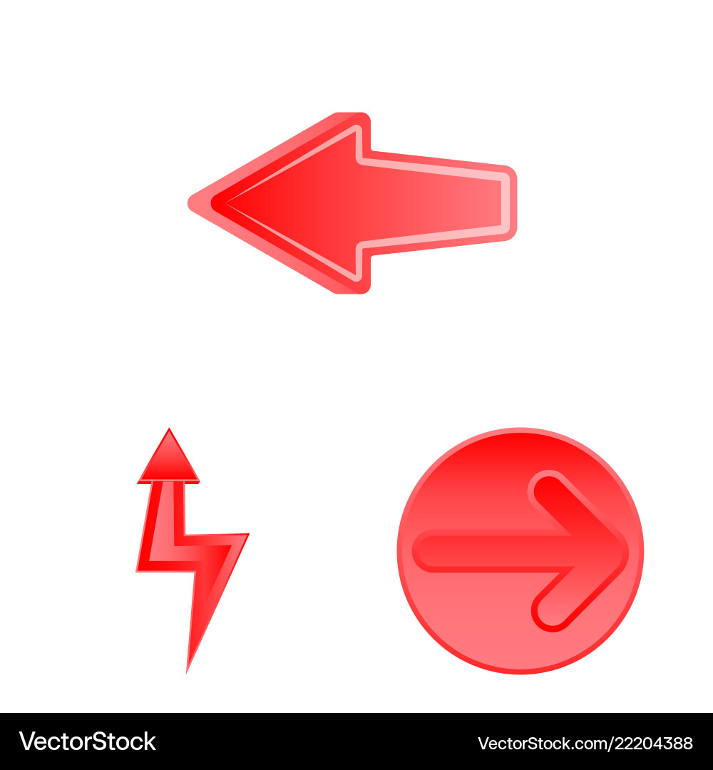 Isolated object of element and arrow icon set vector image