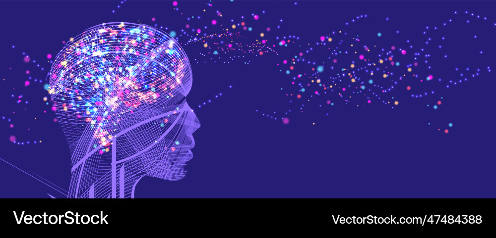 Neural network concept connected cells with links Neural network concept connected cells with links vector image