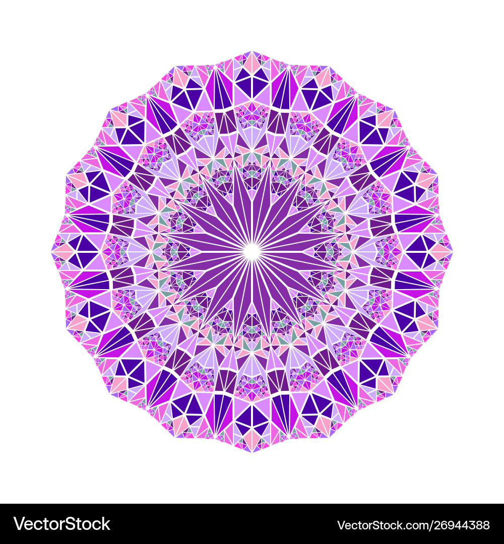 Ornate round colorful abstract triangular pattern Ornate round colorful abstract triangular pattern vector image