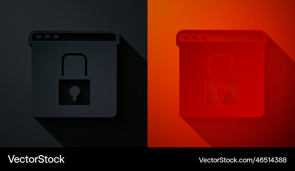 Paper cut secure your site with https ssl icon Paper cut secure your site with https ssl icon vector image