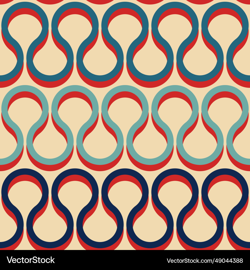 Retro geometric seamless pattern image vector image