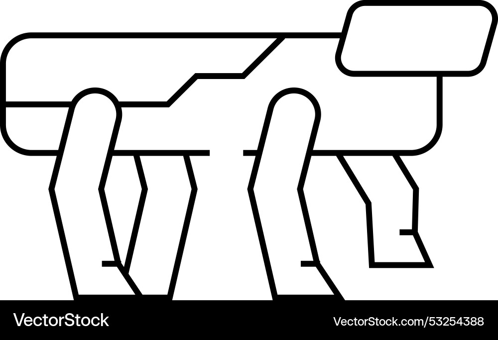 Robodog robot line icon Robodog robot line icon vector image