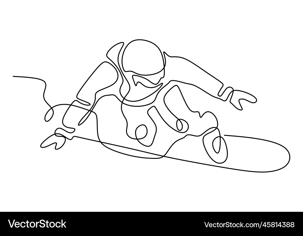 Skiing young pro guy in the mountains Skiing young pro guy in the mountains vector image