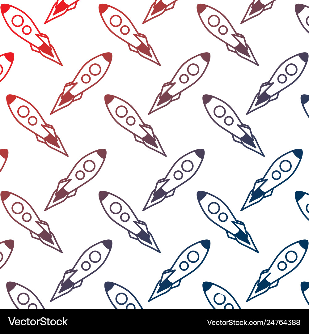 Startup rocket icon pattern Vector Image