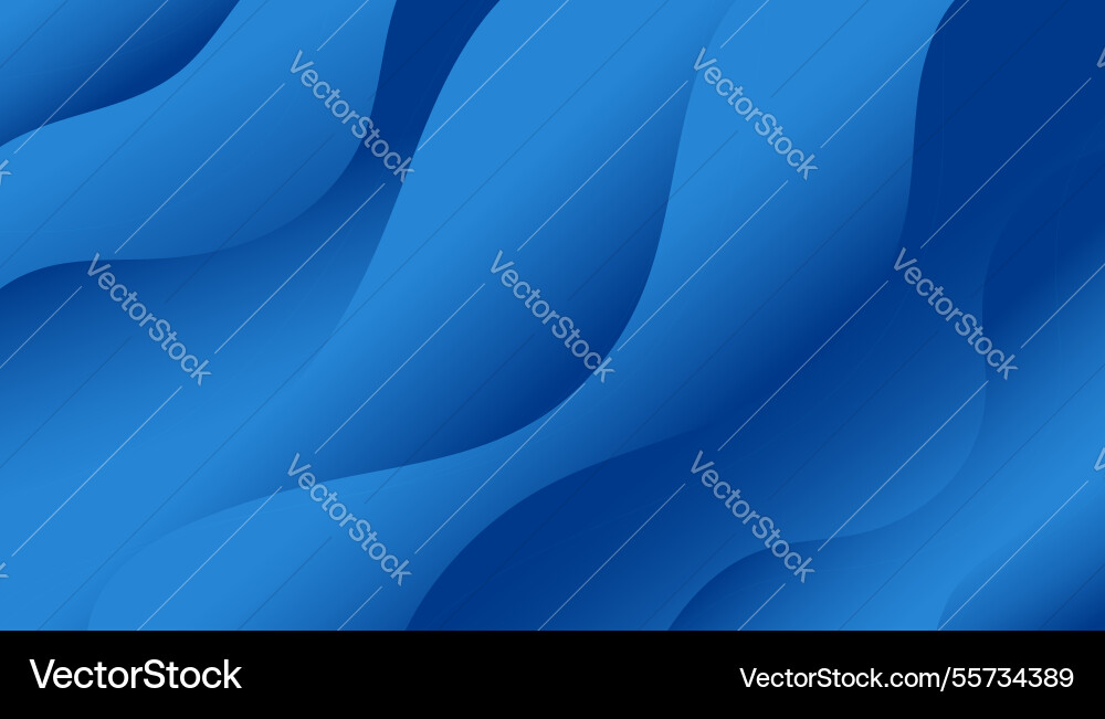 Abstract blue background with dynamic curve vector image