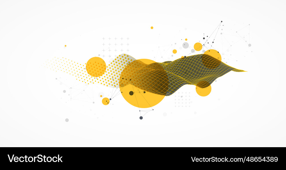 Abstract wave is made in a frame style hflftone Abstract wave is made in a frame style hflftone vector image