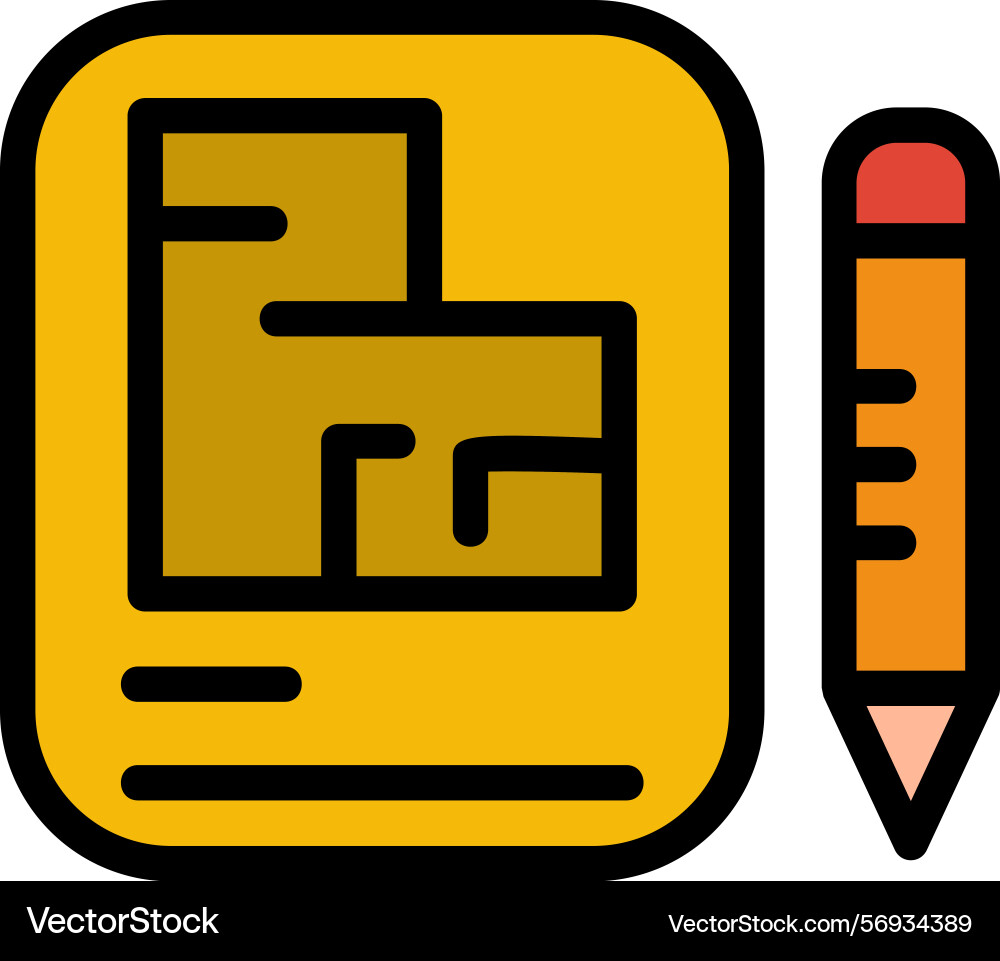 Blueprint line filled style icon design vector image