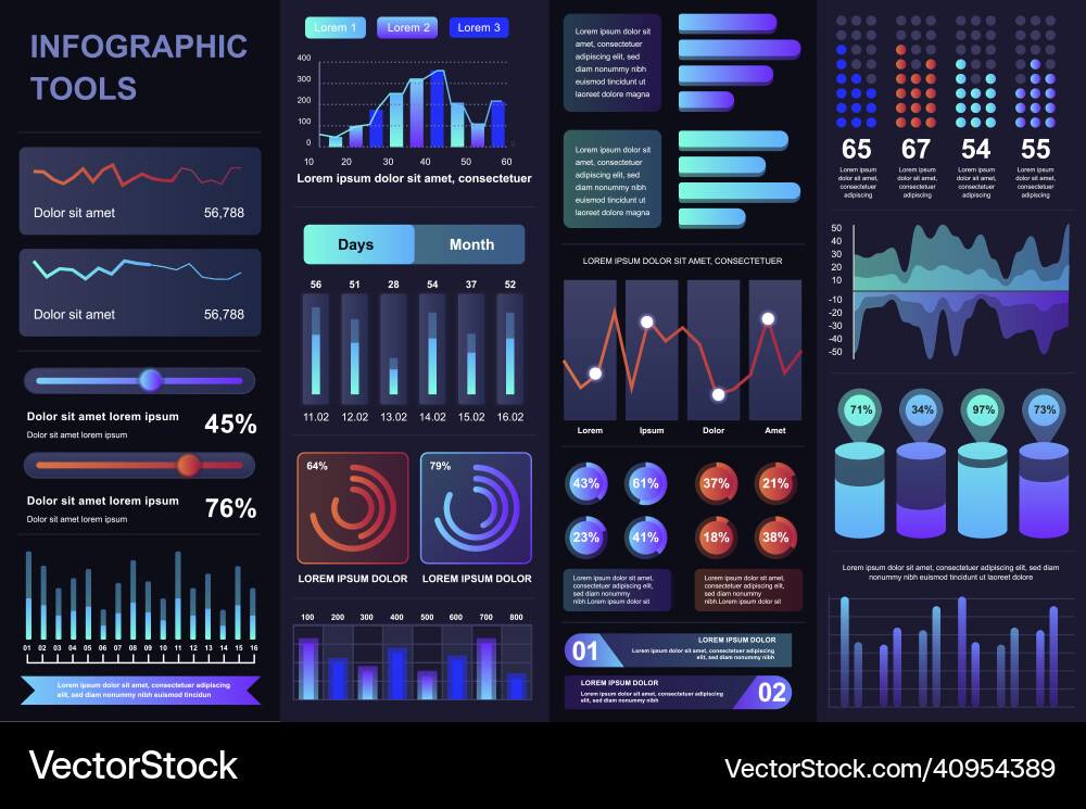 Bundle infographic ui ux kit elements Bundle infographic ui ux kit elements Vector Image