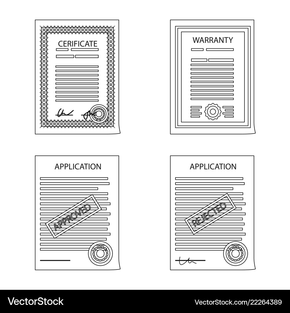 Design of form and document sign set Design of form and document sign set vector image