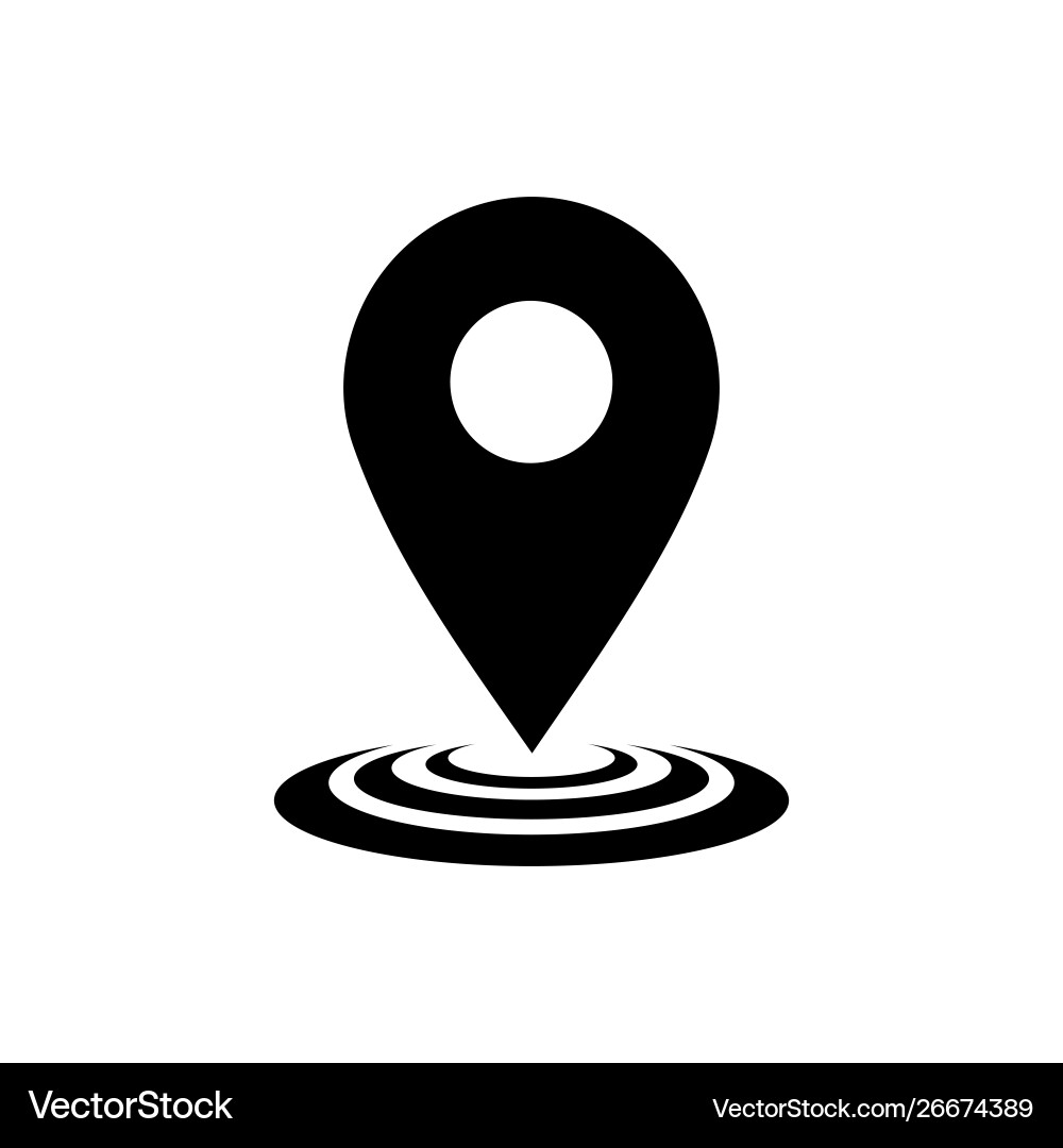 Gps icon logo design map pointer pin vector image